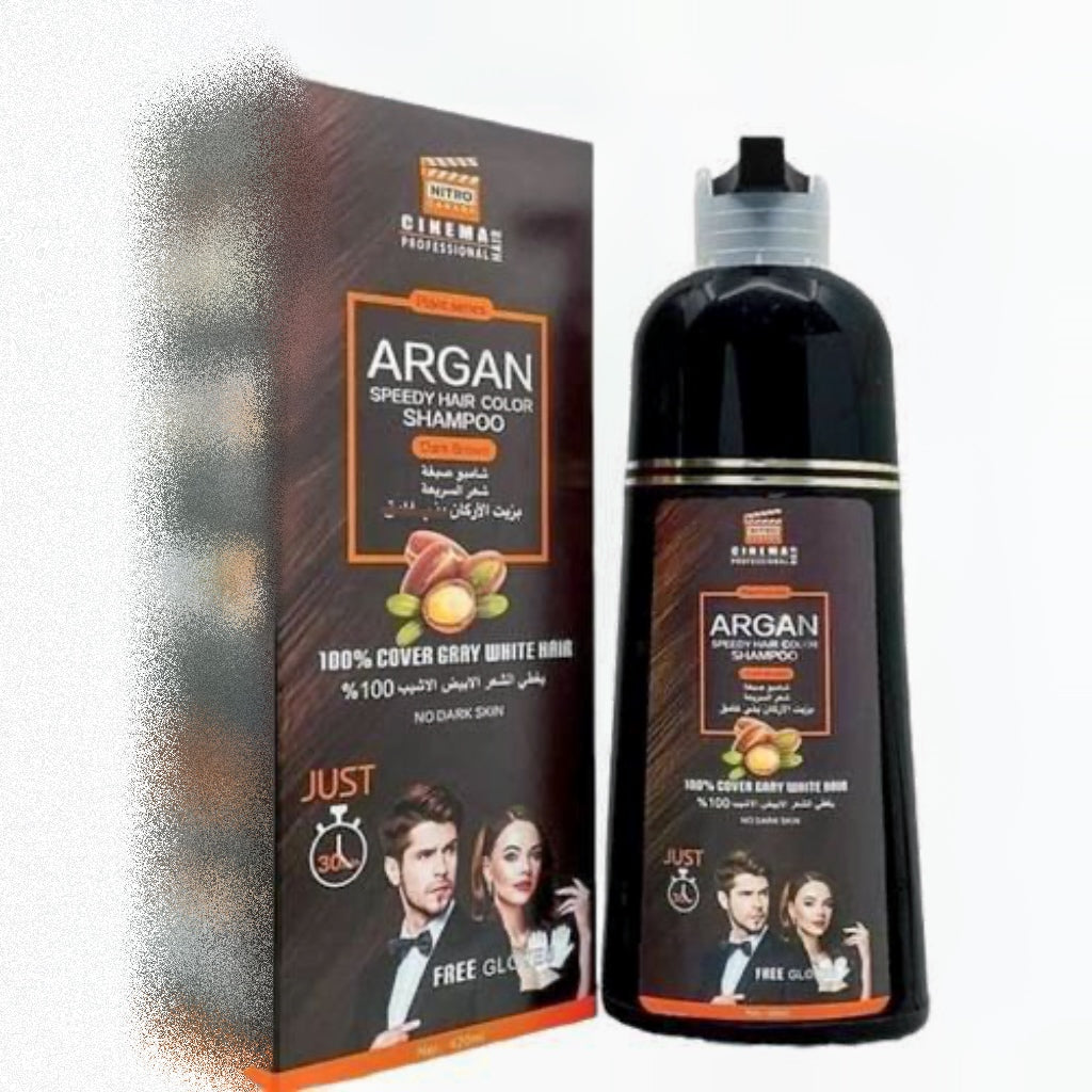 Shampoing d’huile argan anti cheveux blanc