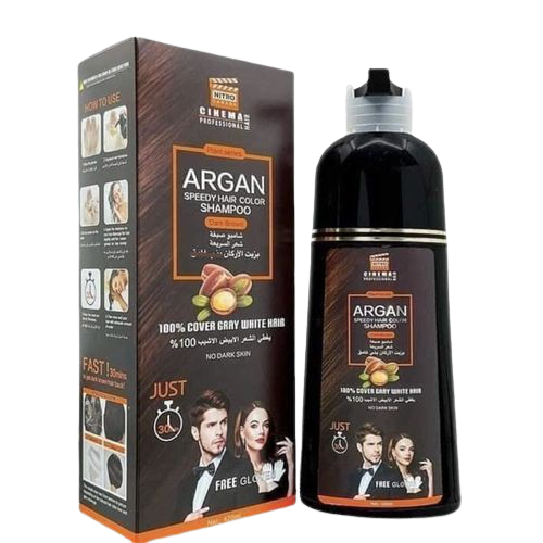 Shampoing d’huile argan anti cheveux blanc