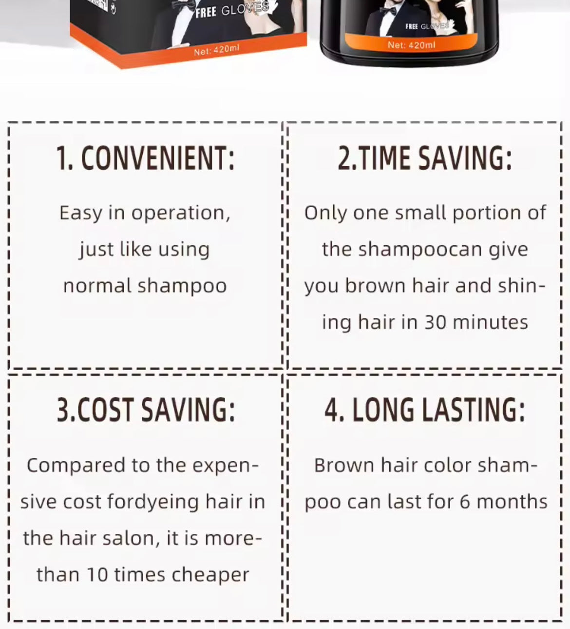 Shampoing d’huile argan anti cheveux blanc